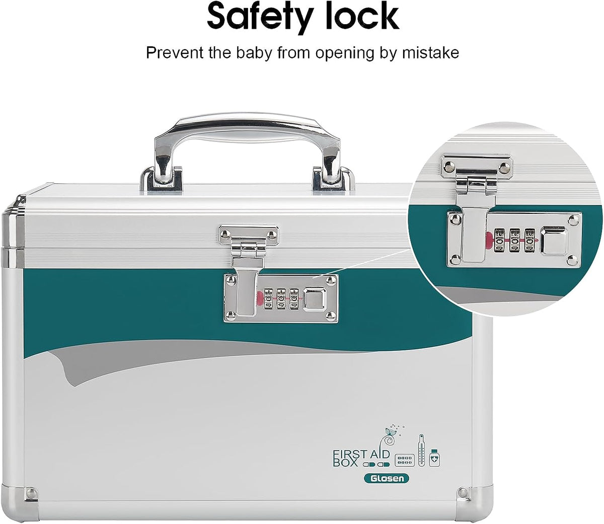  Glosen Medicine Lock Box with Combination Lock