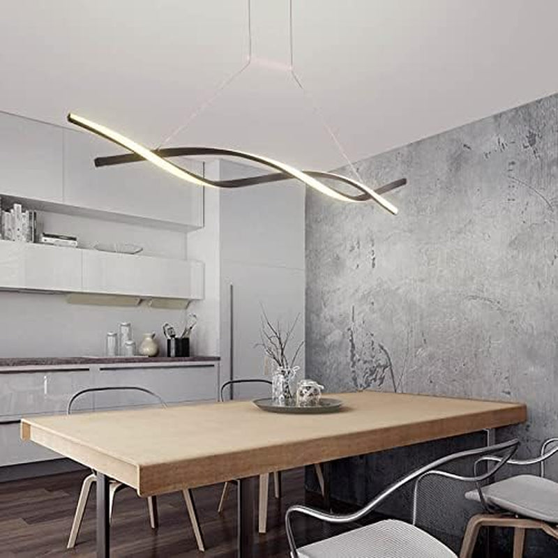 Modern Led Chandelier Lighting Creative Pendant Lamps for Ceiling of the Island Table Top Bar Office Bedroom Kitchen Living Room (Black, L80CM Pendant)