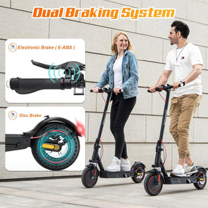 EV10K PRO App-Enabled Electric Scooter, Scooter Adults with 500W Motor, up to 19 MPH & 22 Miles E-Scooter, Lightweight Folding for 10'' Honeycomb Tires