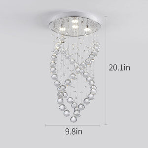 Luxurious Mini Modern K9 Crystal Chandelier with 4 Leds, Mount Crystal Chandelier Light Fixture for Dining Room, Bedroom, Hallway and Kitchen