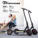 EV10K PRO App-Enabled Electric Scooter, Scooter Adults with 500W Motor, up to 19 MPH & 22 Miles E-Scooter, Lightweight Folding for 10'' Honeycomb Tires