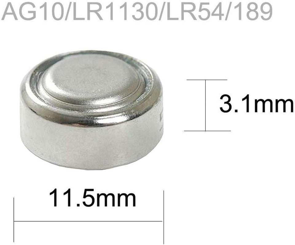 LR1130 L1131 389 390 AG10 Watch Battery Button Cell 10Pcs