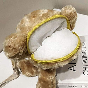 3D Cute Plush Animal Shoulder Bag Women Girls Teddy Bear Cross Body Bag