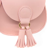 , 1 Piece Charming Pink Crossbody Bag with Tassel Mini Shoulder Purse Backpacks for Little Girls Children Toddler