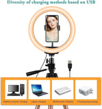 Selfie Ring Light with Tripod Stand, Ring light with Remote & Phone Holder for YouTube/Tiktok Stream/Makeup, LED Circle Light Tripod (Brown) pattanaustralia