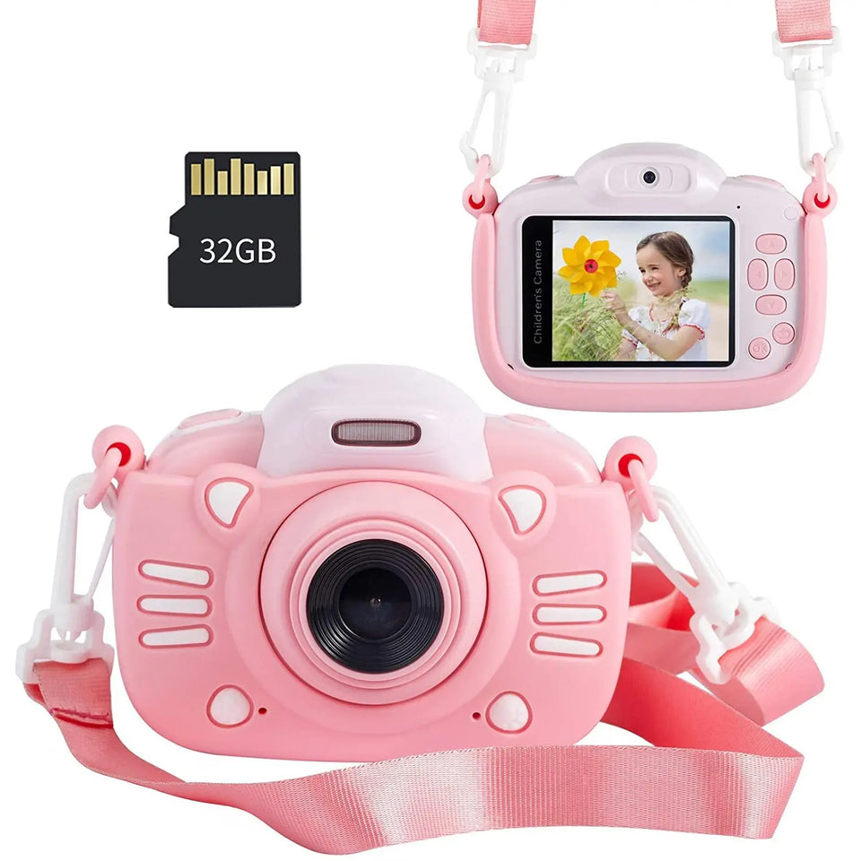 Kids Digital, 30MP  Selfie Camera for Boys and Girls, 1080P Rechargeable Video Recorder with 32GB SD Card, 2.4 inch IPS Screen pattanaustralia