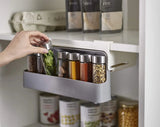 Cupboardstore in Cupboard, Kitchen Storage Under-Shelf Spice Rack, Organiser Grey