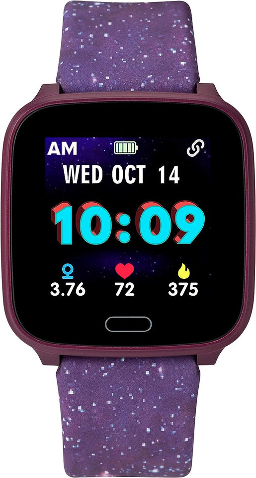 Girl'S Iconnect Kids Active Quartz Smart Watch Purple Galaxy Digital Display,Tw5M40800