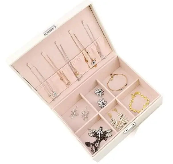 Jewellery Organizer Case Box Holder Storage Earring Ring Velvet Display Leather pattanaustralia