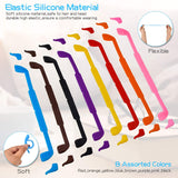 8 Pack Glasses Strap, Kids Eyeglasses Sunglasses Strap Glasses Band Holder Eyewear Retainer, Silicone Elastic Sports Toddlers Glasses Strap with Ear Grip Hooks, 8 Colors