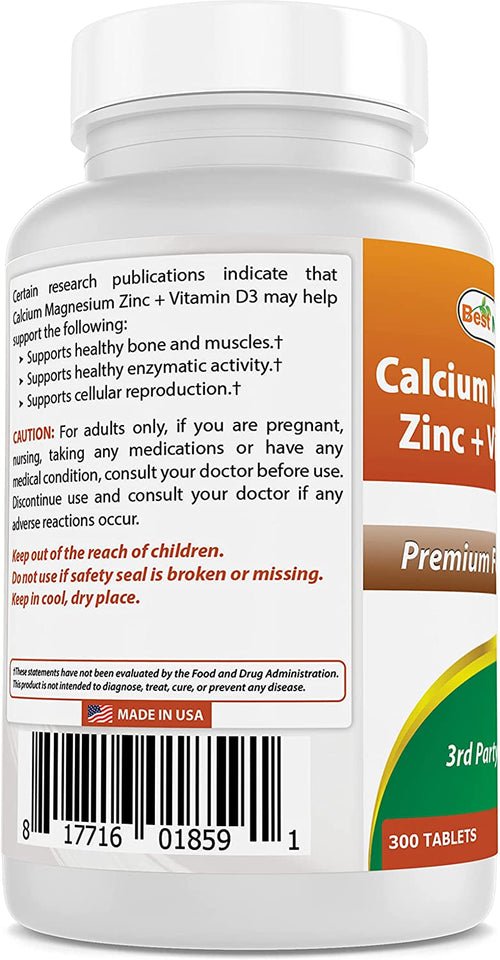 Calcium Magnesium Zinc with D3 300 Tablets