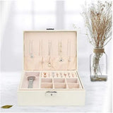 Jewellery Organizer Case Box Holder Storage Earring Ring Velvet Display Leather pattanaustralia