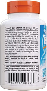 Vitamin D3 5000IU, Non-Gmo, Gluten Free, Soy Free, Regulates Immune Function, Supports Healthy Bones, 720 Softgels