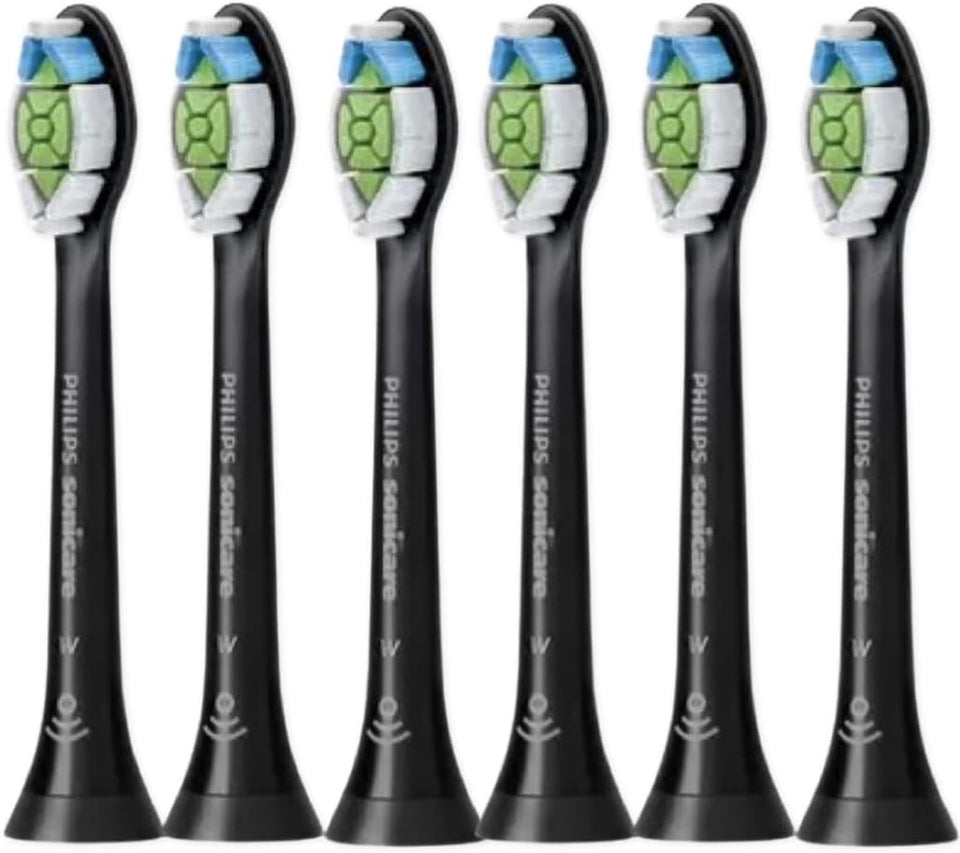 Sonicare Superior Cleaning W Optimal White Electric Toothbrush Heads 6PCS - Black