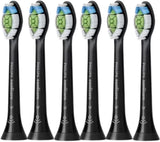 Sonicare Superior Cleaning W Optimal White Electric Toothbrush Heads 6PCS - Black