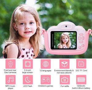Kids Digital, 30MP  Selfie Camera for Boys and Girls, 1080P Rechargeable Video Recorder with 32GB SD Card, 2.4 inch IPS Screen pattanaustralia