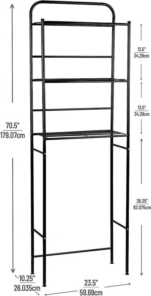 3 Tier Toilet Rack, Black