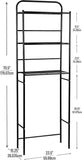 3 Tier Toilet Rack, Black