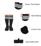 Kids Child Soccer Socks Cotton Toddler Soccer Socks Stripes Knee High Tube Socks Sport Kids Stockings for Boys Girls