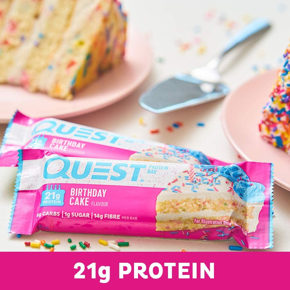 Birthday Cake Protein Bar, High Protein, Low Carb, Keto Friendly, 12 Count