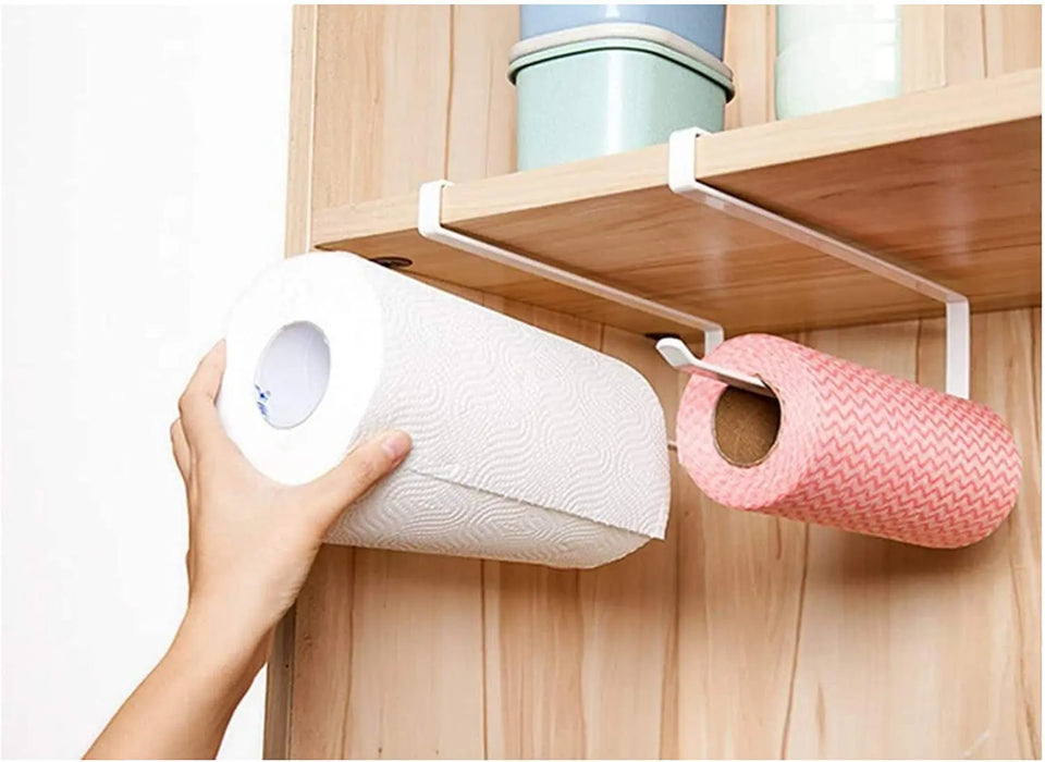 Kitchen Cabinet Cupboard under Shelf Storage Paper Towel Roll Holder Dispenser Napkins Storage Rack