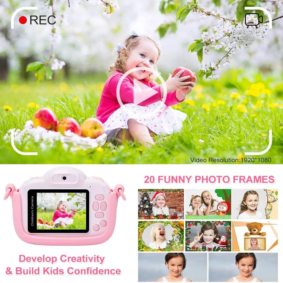 Kids Digital, 30MP  Selfie Camera for Boys and Girls, 1080P Rechargeable Video Recorder with 32GB SD Card, 2.4 inch IPS Screen pattanaustralia