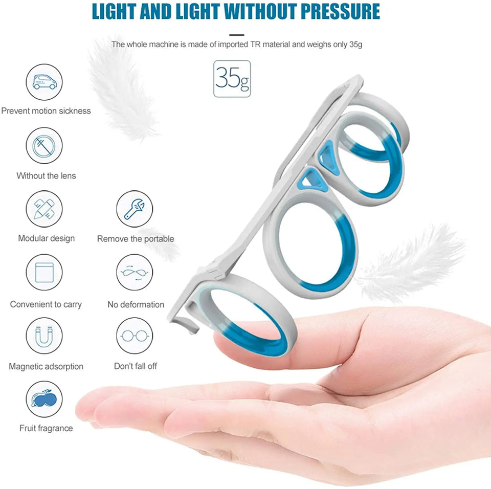 Anti-Motion Sickness Glasses, Anti-Nausea Glasses, for Vomiting Relief, Aircraft Eye Level Liquid for Adults, Kids pattanaustralia