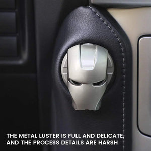 Car Start Button Cover,3D Iron Man Car Accessory Car Anti Scratch Protective Cove (Pearl Silver) pattanaustralia