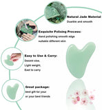 Gua Sha Tool, Jade Stone Guasha Massage Scraping, Guasha Board for Facial and Body Skin Massage. Gua Sha Tool for Toxins/Prevents Wrinkles for Spa Acupuncture Therapy Trigger Point Treatment.