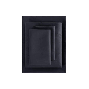 - Black Sheet Set, 1000TC Ultra Soft Microfiber, Fitted Sheet & Flat Sheet & 2 Pillowcases (4 Pcs, Queen Size)