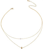 Crystal Pearl Casual Decor Multi Layered Gold Necklace Collar  for Women pattanaustralia