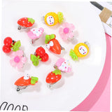 6 Pairs Ear Clip Kids Earings Little Girl Earrings Clip Earrings Girl Clip on Earrings Cartoon Earring for Kids Fake Ear Stud Ear Clips for Girls，Kids Ear Decorations Play Earrings