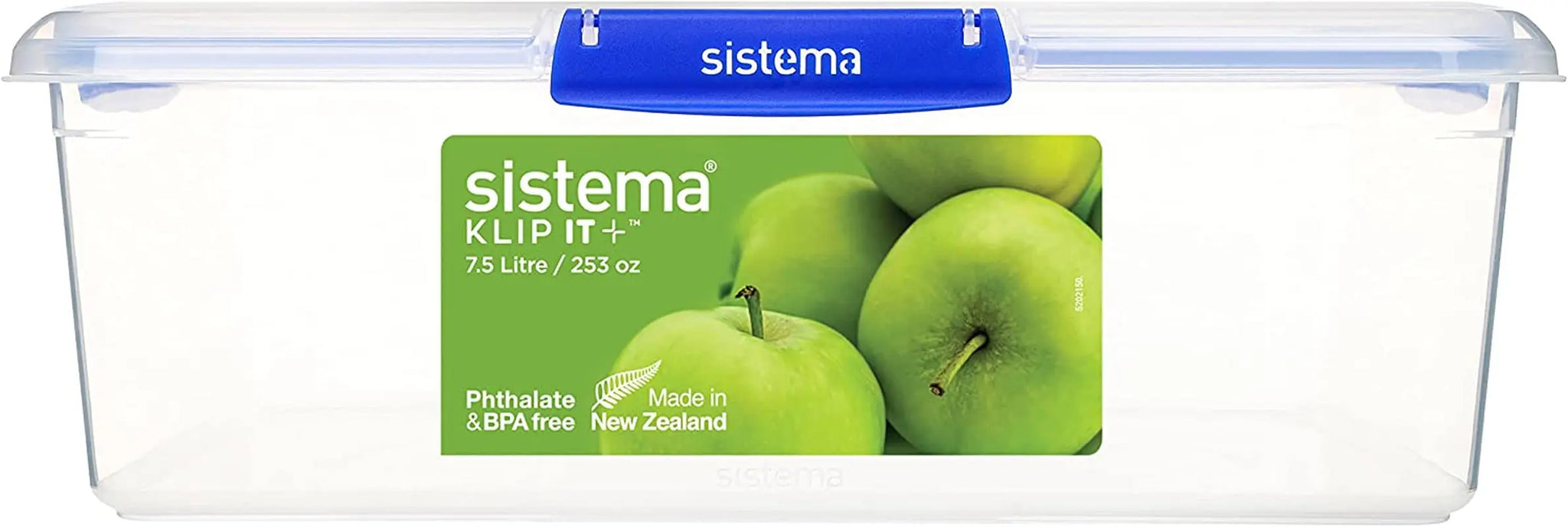 Sistema Klip It Food Storage Containers | 1 L | Stackable, Nestable & Airtight Fridge/Freezer Food Boxes with Lid | BPA-Free Plastic | Assorted