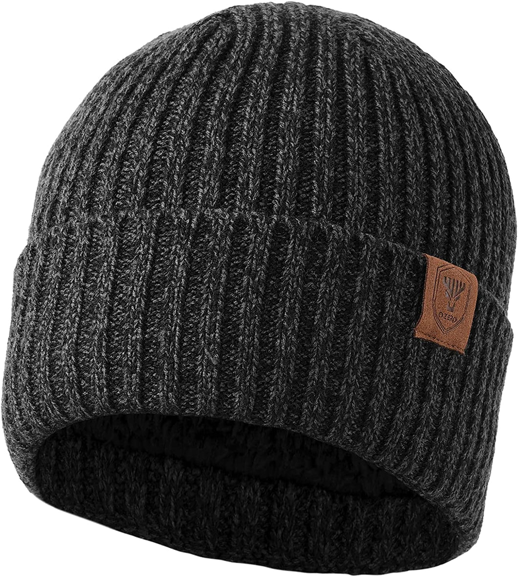 Winter Beanie Hat Men Warm Knit Long Slouch Skull Cap Thermal with