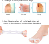 Gel Toe Separator,  Toe Spacers Rubber Toe Stretchers Used for Sports Activities, Yoga Practice & Running for Men and Women Bunion Pain Relief Toe Straightener Achilles Stretcher (1 Pair)