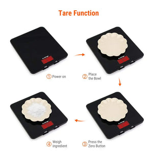 Digital Multifunction Meat, Food Scale with LCD Display for Baking, Cooking 11lb Capacity Tempered Glass pattanaustralia