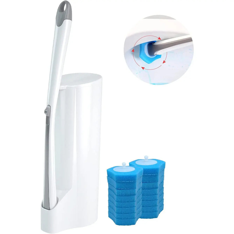 Toilet Bowl Cleaner Wand, Disposable Brush and Holder with 16 Cleaning Refills Pattan Australia