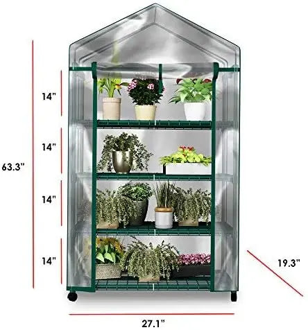 Home-Complete Mini Greenhouse-4-Tier Indoor Outdoor Sturdy Portable Shelves-Grow Plants, Seedlings, Herbs, or Flowers in Any Season-Gardening Rack pattanaustralia