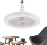 Ceiling Fans with Lights, E27 LED Lighting Outdoor Ceiling Fan, Low Profile Ceiling Fan with Lights and Aromatherapy Tablets, Small Enclosed Ceiling Fan for Kids Room, Kitchen, Bedroom (White)