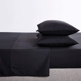 - Black Sheet Set, 1000TC Ultra Soft Microfiber, Fitted Sheet & Flat Sheet & 2 Pillowcases (4 Pcs, Queen Size)