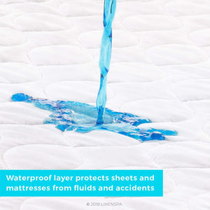 44" X 52" Skid Resistant Waterproof Sheet and Mattress Protector Pad-Highly Absorbent-Machine Washable-Quilted, White