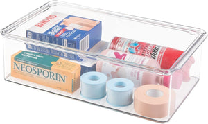 (Extra Long) -  Storage Box Organiser for First Aid Kit, Medicine, Medical, Dental Supplies - Extra Large, Clear