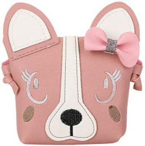 Cute Fashionable Handbag Shoulder Bags Small Coin Purse Crossbody Bags PU Leather for Children Kids Girls Toddler Baby Girls Little Girls Pink-Dog