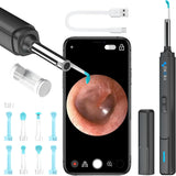 Ear Cleaner with Camera – Ear Wax Removal Tool Kit – Wireless Otoscope with LED Lights – Earwax Remover Cleaning Set – Compatible with Iphone and Android Devices – Gift for Adults, Kids and Pets (Y9 Standard)