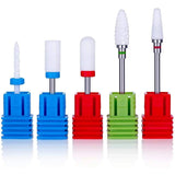 Universal Ceramic Nail Drill Bit Set for Professional Acrylic Gel Nail Polishing, Manicure, Pedicure Cuticle, 5pcs, 3/32'' (2.35mm) pattanaustralia