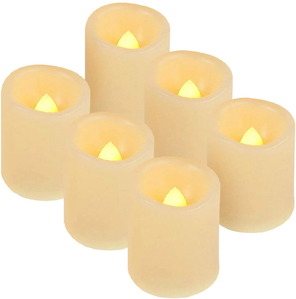 Homemory Rechargeable Flameless Candles with Remote, Battery, Timer, 6 PCS Electric Fake Candle in Warm White (USB Cable Included) pattanaustralia
