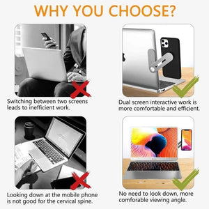 Slim Portable, Foldable Smartphone Stand, Adjustable Laptop Side Mount Clip, Mount Your Smartphone to Your Laptop and Monitor. pattanaustralia