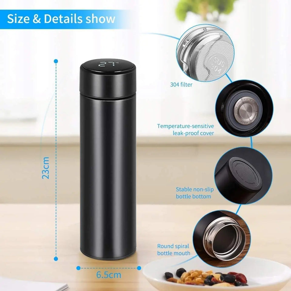 Smart Vacuum Insulated Water Bottle Travel Mug with LED Temperature Display Pattan Australia