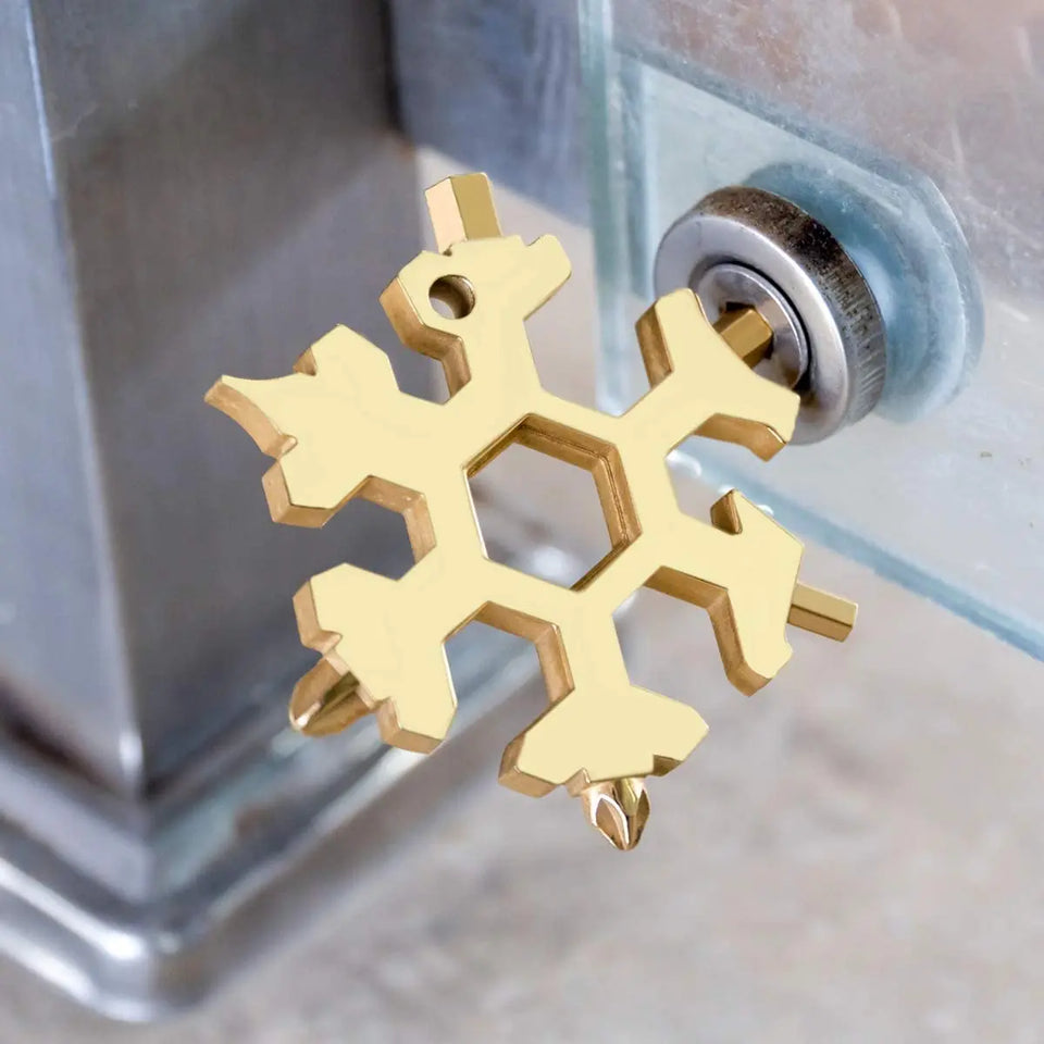 Saker 18-in-1 Snowflake Multi-Tool, Easy Stainless Steel Multi-Tool (Golden-GIFT PACKING(including Tool)) pattanaustralia