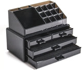 Acrylic Jewellery Storage Box, Cosmetics Lipsticks Makeup Organizer Holder Box 4 Drawers (Black) pattanaustralia